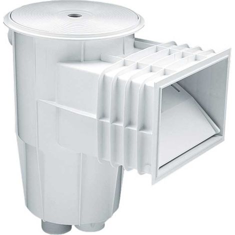 Astralpool – Skimmer de piscine béton 5 m³/h – Couvercle circulaire ABS anti UV – Connexions 1½" et 2" – Volet et clapet de régulation