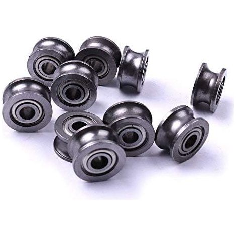 Atoplee U624ZZ4 - Cuscinetti a sfera sigillati per puleggia, adatti per guide con scanalatura a U, dimensioni: 4 x 13 x 4 mm. Confezione da 20 pezzi (7mm)