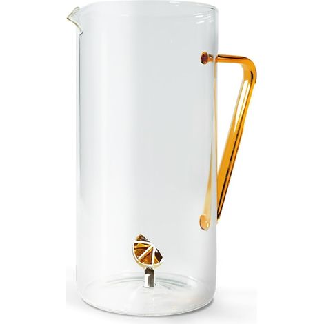WD LifeStyle Caraffa Vetro Borosilicato Cc 1,2 Lt Decoro Arancia (1/2)