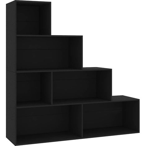 Maison Exclusive - Bücherregal/Raumteiler Schwarz 155x24x160 cm H (1/5)