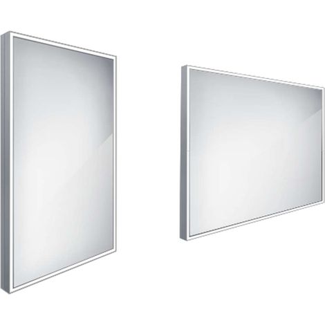 Nimco Spiegel - Spiegel mit LED-Beleuchtung, 40x60 cm, Aluminium ZP 13000