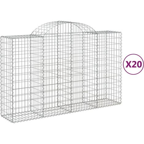 Maison Exclusive - Gabionen mit Hochbogen 20Stk. 200x50x120/140cm