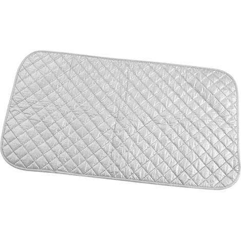 Tapis de repassage/sèche-linge gris résistant à la chaleur, idéal pour le linge de table, de voyage ou de travail. Parfait pour les déplacements professionnels et les voyages d'affaires.-85cmx48cm