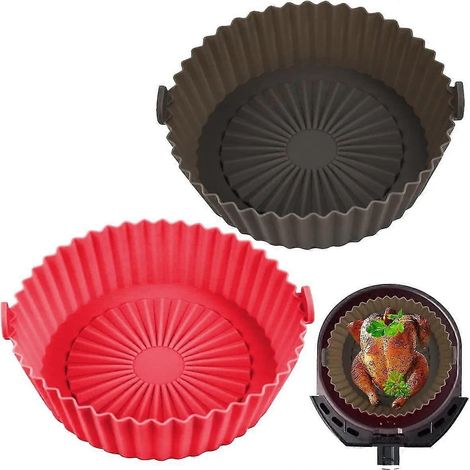 Paire d'inserts en silicone pour friteuses à air (24 cm) (1/5)