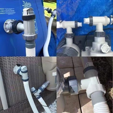 Vanne à piston Intex 11872 pour piscine, tuyau à double séparation, raccord en T, pièce de rechange d'origine.