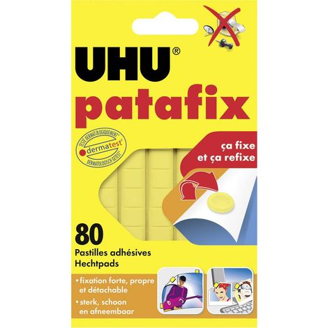 UHU 50140 Pad adesivo UHU patafix Giallo Contenuto: 80 pz.