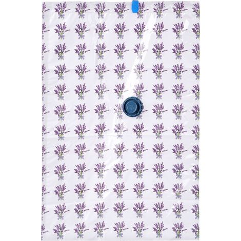 Sacchetto sottovuoto per vestiti, biancheria da letto, coperte, profumato alla lavanda, 80x60 cm (1/5)