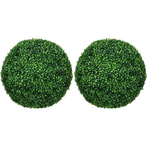Un ensemble de deux boules de buis artificielles Ce produit de haute qualité allie esthétique et fonctionnalité, s'intèg