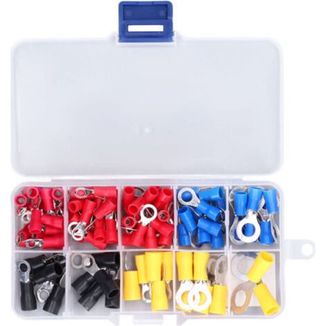 Kit d'outils de connecteur de fil, anneau de sertissage électrique, Kit d'outils pour maison et véhicule, 102 pièces (1/5)