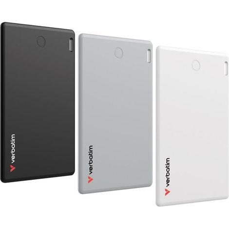 Tarjeta Verbatim My Finder MYFCR-03BSW Bluetooth NFC para Apple, paquete de 3 unidades, negro/plateado/blanco (1/5)