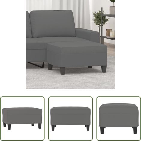 Repose-pied - Repose-pied Gris foncé 70x55x41 cm Tissu microfibre (1/5)