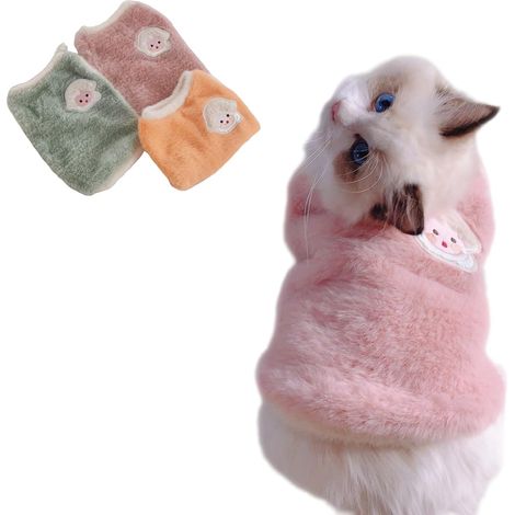 Gilet sans manches chaud pour chien, doublure polaire douce, motif mouton, pour petits chiens de 1 à 2 kg. Longueur du dos : 20 cm, tour de poitrine : 30 cm, taille XS, rose. (1/5)