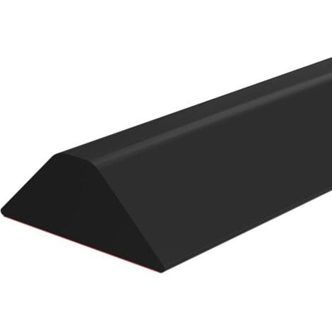 Bouchon d'eau de salle de bain pliable Barrière anti-inondation Barrage d'eau en caoutchouc Barrière de sol de salle humide Seuil de douche Garde-eau (Couleur : noir, Taille : 1 m/39 po) (1/5)