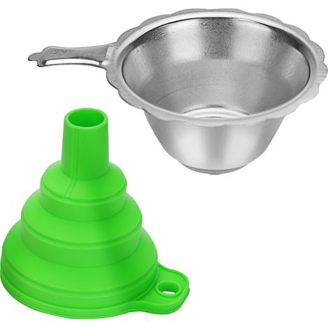 Accessoires d'imprimante 3D Entonnoir en silicone pliable Filtre en résine en acier inoxydable Bouteille arrière en résine pour Anycubic Photon Sparkmaker Kelant Orbeat D100 Sla Imprimante 3D Vert (1/4)