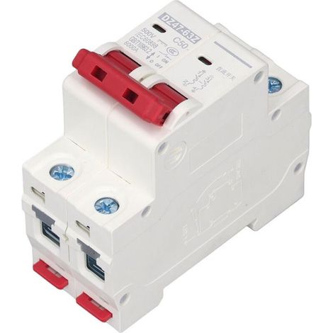 Mini-disjoncteur photovoltaïque DC 2V-500V 63A - Protection des panneaux solaires - Modèle DZ47-63Z-2P - Installation facile (1/5)
