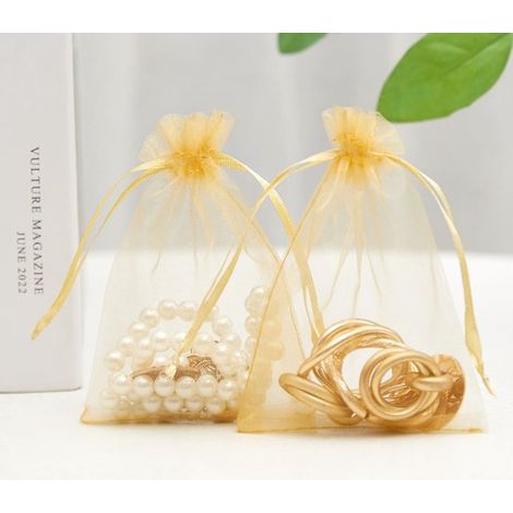 50 bolsitas de organza con cordón, para envasar joyas, especias, dulces, etc., decoración para fiestas, 10x15 cm, color morado (1/5)