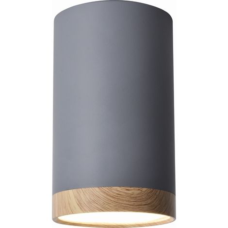 Plafonnier Candellux TUBA LED 9W 4000K 650lm gris/bois (1/3)