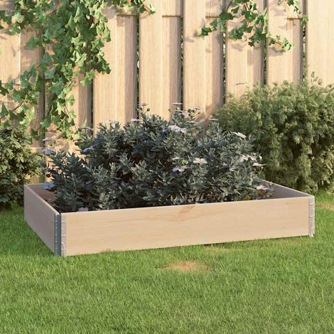 vidaXL Arriate de madera maciza de pino 80x120 cm (1/4)