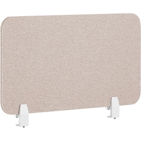 Desk Screen 80 x 40 cm Beige WALLY (1/5)