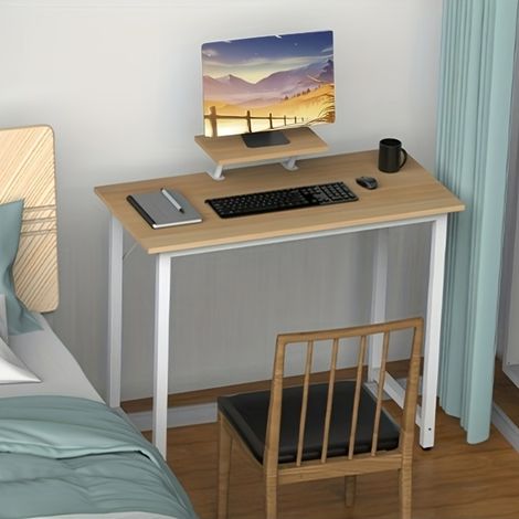 Bureau Gamer Pro Revêtement Carbone & Charge 150kg – MDF Haute Densité 80x40x75cm  pour Télétravail/Jeu – Design Moderne Anti-Rayures & Montage Express (1/5)