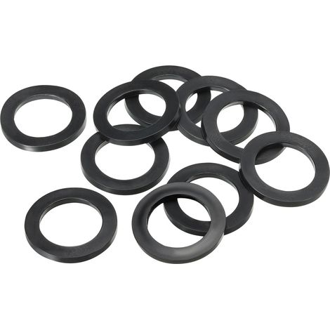 Rondelle Plate Caoutchouc 32mm x 45mm, 4mm Épais Noir 40Pcs (1/5)