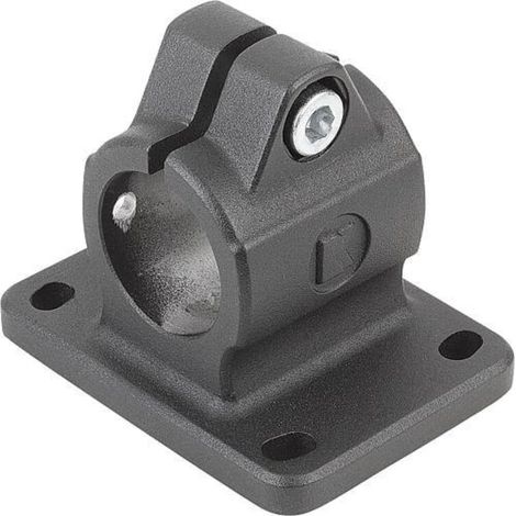 KIPP Rohrverbinder mit Flansch Form A Typ 18 Aluminium schwarz (1/3)