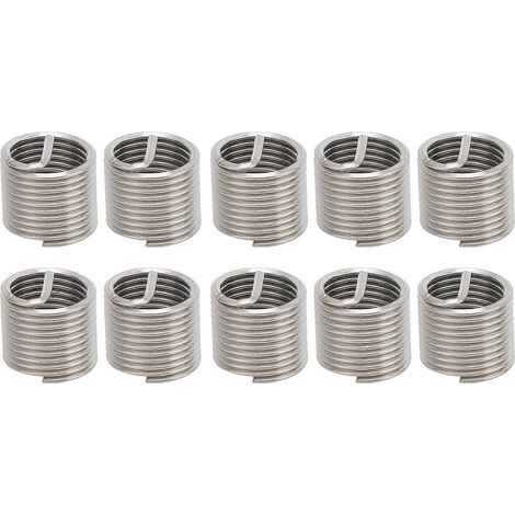 10 Stück Gewindereparatur-Einsätze aus Stahl, Drahtschutzhülse, Hardware-Zubehör M18 x 21,5D