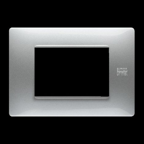 Placca in tecnopolimero, alluminio, 3 moduli nea flexa urmet 11803.al