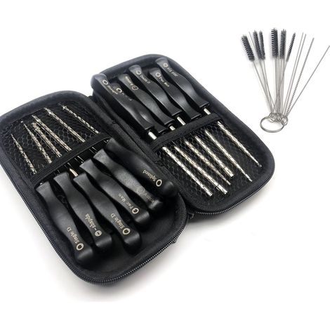 Outil de réglage de carburateur 12 pièces avec outil de nettoyage pour remplacement de petit moteur à 2 cycles pour tronçonneuse Poulan Husqvarna STHIL ECHO tondeuse désherbeur, Noir argent (1/5)