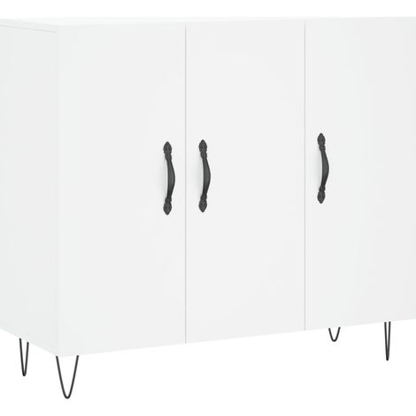 Credenza cassettiera cassettiera mobile contenitore organizer cucina soggiorno soggiorno 90 x 34 x 80 cm derivati del legno bianco 020030533