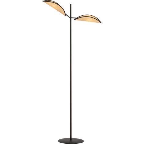 Lampada da terra Emibig VENE nera rattan 2xE14 150cm (1/5)