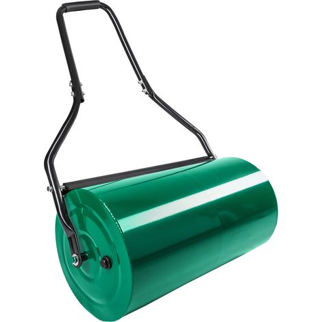 Rouleau à gazon équipé d'un large tambour en acier vert (1/5)