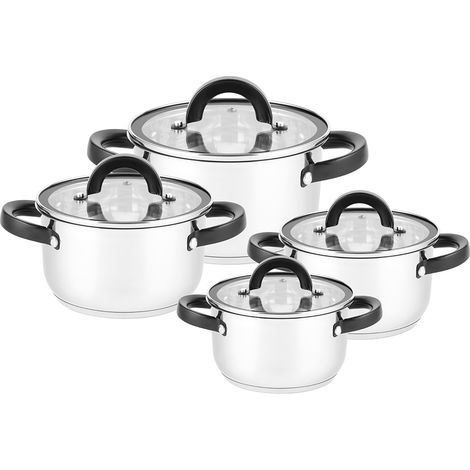 Ensemble de 8 casseroles en acier inoxydable Antonio