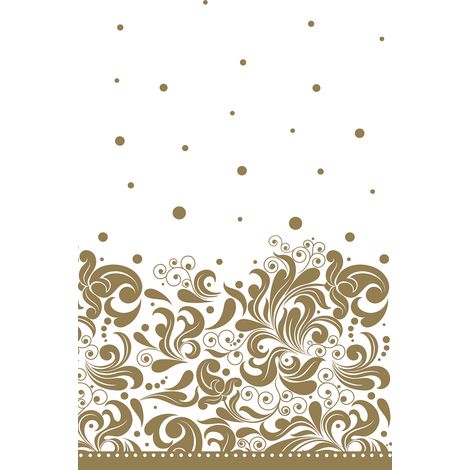 Nappe en papier doré pour communion et mariage, 120 x 180 cm