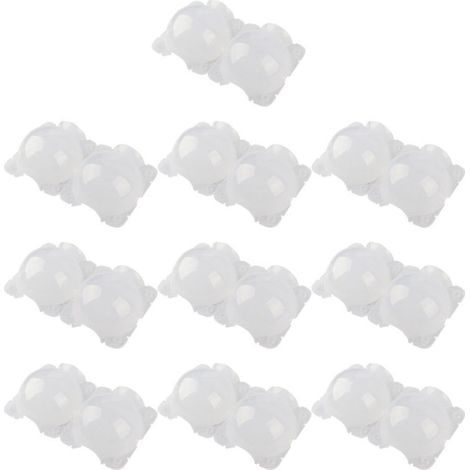 10 pieces of 12cm plant rooting device, high pressure propagation ball grafting box, white,