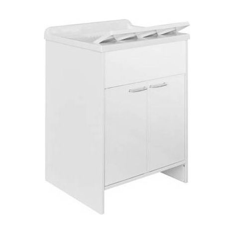 LAVATOIO CON MOBILE IN PVC CON TAVOLA Misura: L cm. 45 x P cm. 60 (1 anta)