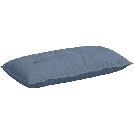Back Pillow Blue 100 x 50 cm Corduroy Fabric vidaXL