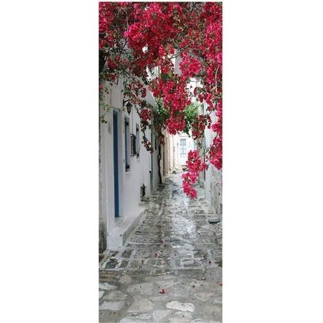 3D Flower Wall Sticker, Trompe-l'œil Door Decor for Living Room and Bedroom, Waterproof Wallpaper. (1/4)