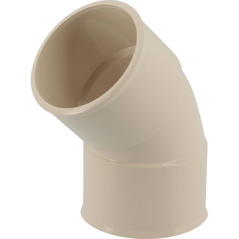 Coude femelle-femelle 45° - Sable - pour tube Nicoll Ø50 (1/5)
