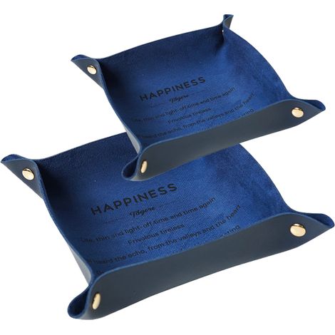 Plateau de rangement de bureau Valet Tray - Plateau fourre-tout multifonctionnel en cuir, porte-dés pour clés, téléphone, portefeuille, pièces de monnaie, bijoux, accessoires de voyage et plus encore (1/5)