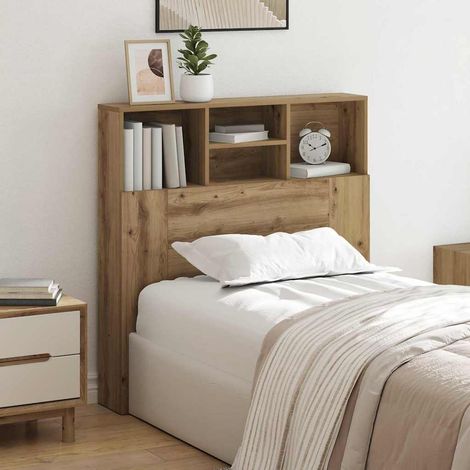 Cabecero con armario Roble artisan Madera de ingeniería vidaXL