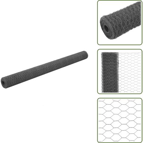 Grillage Acier avec revêtement en PVC 25x1,5 m Gris - Grillage - Grillages - Clôture - Clôtures (1/5)