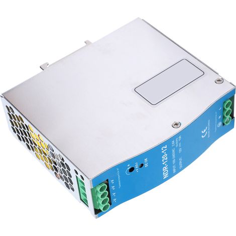 Alimentation à découpage 120W 12V 10A pour automates industriels, NDR12012, 100-240VAC, montage sur rail DIN (1/5)