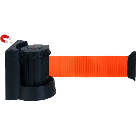 Enrouleur mural Magnétique avec sangle Orange 5m x 50mm - 2051378 (1/3)