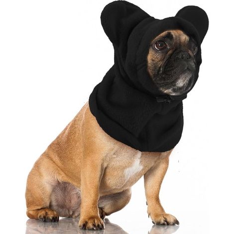 Gorro para perros, cálido y transpirable, adecuado para acampar, hacer senderismo y otras actividades al aire libre en clima frío, negro, talla S (1/5)