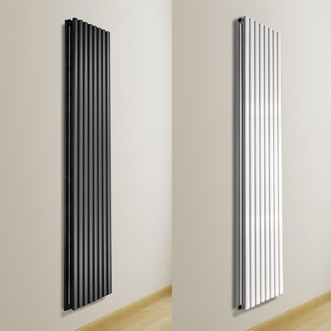 VILSTEIN Paneelheizkörper, Mittelanschluss und Seitenanschluss, Zweilagig Schwarz,1800 x 480 mm (1/5)