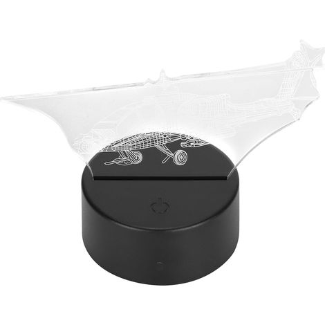 Lampe Hélicoptère 3D en Acrylique à Contrôle Tactile - Luminaire Bureau Moderne Cadeau Original (1/5)