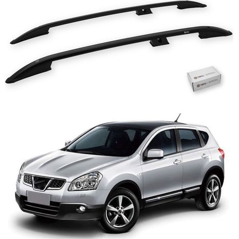 TURTLE kompatibel mit Nissan Qashqai (J10) 2007-2013 Dachreling Crown Schwarz (1/5)