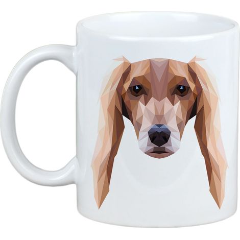 Galgo persa, Saluki - taza con una foto y la inscripción perro geométrico Art-Dog (1/5)