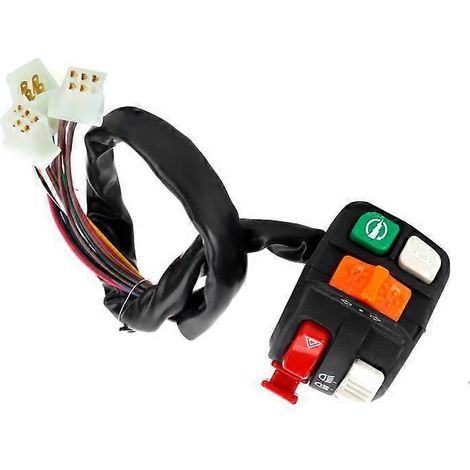 Commande de clignotants au guidon, bouton de guidon en plastique haute performance, compatible avec les bobines d'allumage automobiles (1/4)